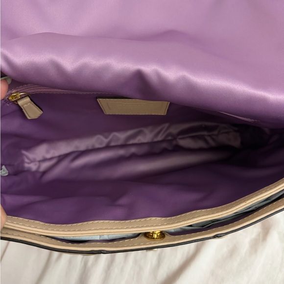 Coach Tan Shoulder Bag with Gold Accents - Picture 10 of 13